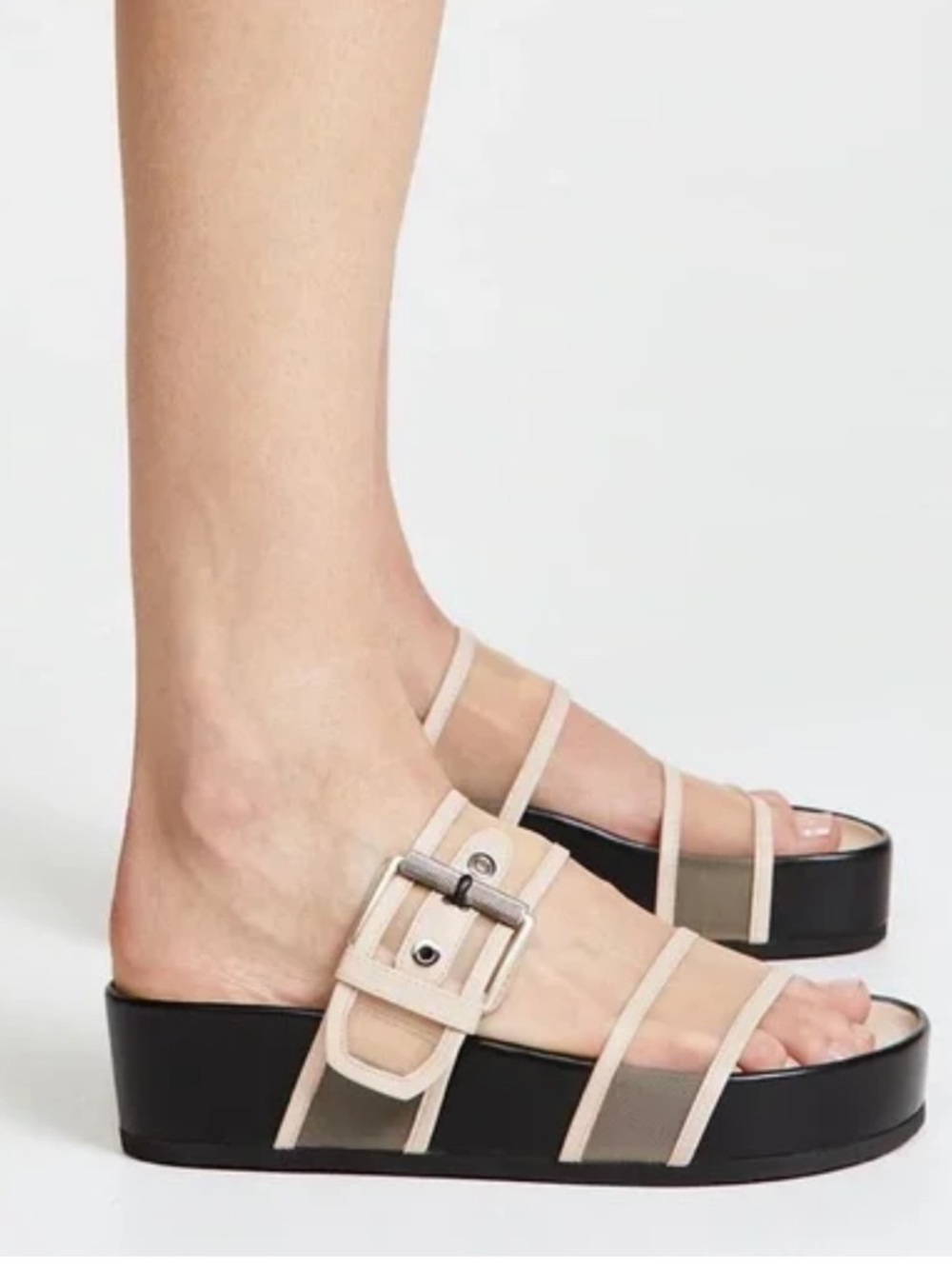 Rag & Bone  size 36 Women’s Nude Strappy Platform Slide Sandals